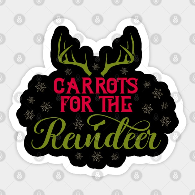 Carrots for the Reindeer Sticker by holidaystore